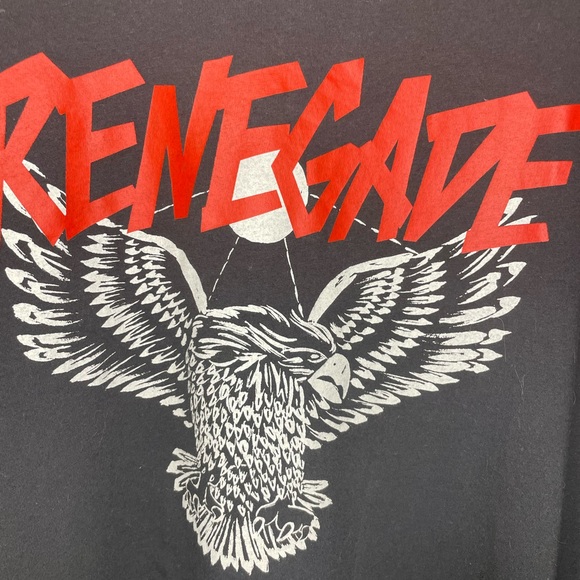 Ladies XL vintage inspired t-shirt dark grey with Eagle and red lettering - Picture 2 of 6